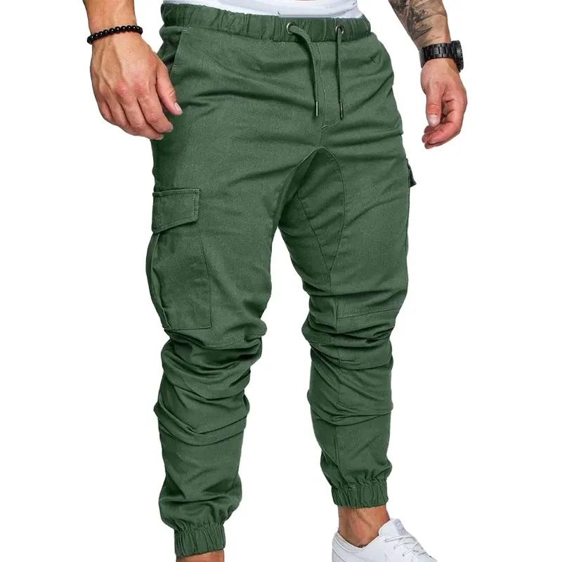 Autumn Cargo Pants Multiple Pockets Trousers Men Hip Hop Harem Pants Trousers Sweatpants Black Chinos Men for Winter