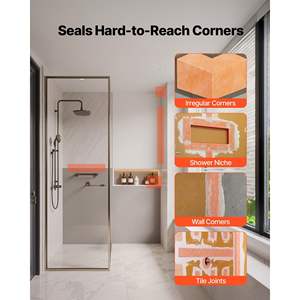 Membrana Impermeabilizante para Azulejos de 0.42 x 98.5 pies, 41 Pies Cuadrados, Rollo de Tela de Polietileno de 20 Mil de Grosor, Fácil de Cortar para Esquinas de Baños y Saunas - Product Image 3