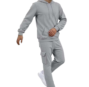 Conjunto deportivo bordado para hombre, elegante conjunto de 2 piezas estampado, 100% algodón, ligero, diseño totalmente personalizable - Product Image 1