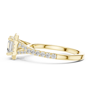 Anillo de Diamantes Cultivados en Laboratorio con Corte Asscher en Oro Sólido de 14K, Certificado GRA, Anillo de Lujo con Diamantes Pavé Laterales a un Precio Razonable - Product Image 2