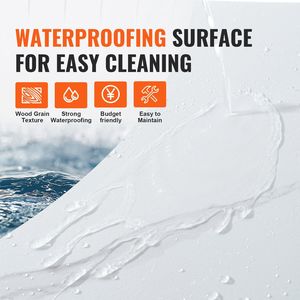 Carreaux de sol en vinyle auto-adhésifs à texture marbre blanc, épaisseur 1,5 mm, 50 carreaux de 12 x 12 pouces, à peler et coller, kit de revêtement de sol DIY pour cuisine - Product Image 4