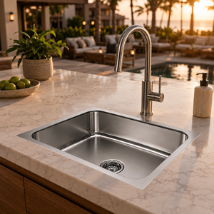 Stainless Steel Kitchen Sink Single Bowl 304 Grade Undermounted Sink Rectangular Basin - Product Image 6