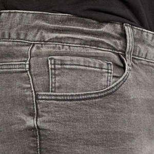 Venta al por mayor de jeans de mezclilla para hombre, corte recto, desgastados, de cintura media, transpirables, de secado rápido, lavados a la piedra, colores personalizados, alta calidad - Product Image 3