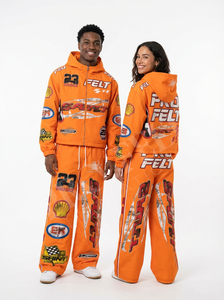 ชุดเซ็ตสองชิ้นสำหรับผู้ชาย ผ้าฝ้ายคุณภาพสูง 100% ระบายอากาศได้ดี เหมาะสำหรับฤดูหนาว ชุดออกกำลังกาย ฮู้ดดี้ปรับได้ เอวยางยืด รับสั่งทำ - Product Image 2