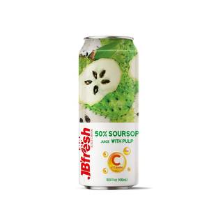 Jugo de Guanábana de la Mejor Calidad con 50% de Pulpa, Bebida de 500 ml, Marca Privada, Muestra Gratuita, JB'FRESH, Fabricante Vietnamita, OEM, MOQ Bajo - Product Image 1