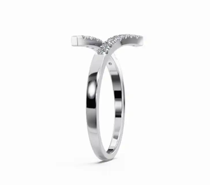 Elegante Anillo de Diamantes Divididos Elaborado en Oro de 9kt, 14kt o 18kt Disponible en Oro Amarillo, Oro Rosa o Oro Blanco con un Peso Total de 0.159 Quilates - Product Image 6