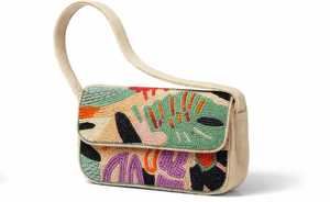 Bolso de Hombro Cruzado de Moda Hecho a Mano con Cuentas Abstractas Vintage para Mujer - Mini Bolso de Diseño Colorido y Moderno con Cuentas de Nylon y Lona - Product Image 4