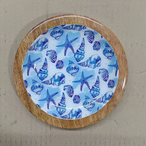 Decoración y Accesorios para Mesa de Hogar y Jardín, Madera de Mango Natural, Impresiones Personalizadas, Posavasos Esmaltados Hechos a Mano para Oficina y Fiestas - Product Image 5