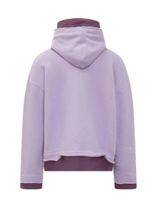 เสื้อฮู้ดโอเวอร์ไซส์ผู้ชาย สีเทาแต่งขอบเขียว ผ้าฝ้ายเฟรนช์เทอร์รี่ สไตล์ลำลองสำหรับฤดูใบไม้ร่วง ดีไซน์กระเป๋า ทรงปกติ - Product Image 5