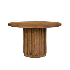 D47x30 <b>Brown</b> Wooden Pedestal Dining <b>Table</b> - Product Image 2