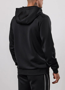 Nouveau design, logo personnalisé OEM, sweat-shirt à fermeture éclair intégrale noir et pantalon de jogging avec passepoil, ensembles de survêtements pour hommes, vêtements de sport pour hommes, ensembles de jogging pour hommes - Product Image 4