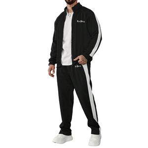 Sweat à capuche zippé et pantalon de survêtement pour hommes avec logo personnalisé, vêtements de sport de haute qualité pour la gym, vêtements d'entraînement d'hiver imprimés et respirants - Product Image 1