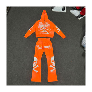 Conjuntos Deportivos de Dos Piezas para Hombre, de Algodón, con Logotipo Personalizado, de Alta Calidad, Pantalones Deportivos Apilados, MOQ Bajo - Product Image 6