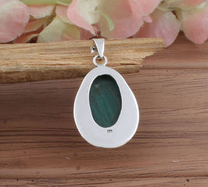 Breloques Druzy Vert Soleil Naturel en Argent Sterling 925 Plaqué Platine, Sertissage clos, Chaîne vintage artisanale en pierres précieuses bandées - Product Image 3