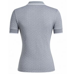 Polo de Mujer Gris con Estampado Sublimado, Manga Corta, Ropa Deportiva Elegante, Prenda Cómoda para Actividades al Aire Libre y Golf - Product Image 2