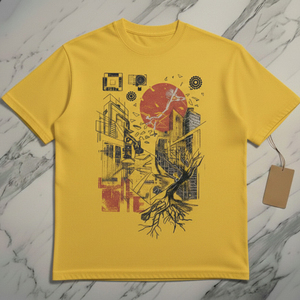 T-shirts décontractés vintage pour hommes, coupe oversize, épaules tombantes, vêtements d'été respirants - Product Image 4