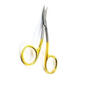 Tijeras quirúrgicas curvas TC La Grange de 11 cm, tijeras dentales para tejidos y encías, color dorado, de Grip Surgical - Product Image 6