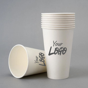 16-22oz <b>Large</b> Capacity Single Wall Disposable White Paper <b>Cup</b> for Fast Food Restaurant - Product Image 1