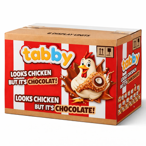 Tabby Chocolate Chicken Drumstick 50g 12 Pack Delicious Milk Chocolate Chicken Leg Shape Candy Party <b>Snack</b> Retail Wholesale Box - Product Image 6