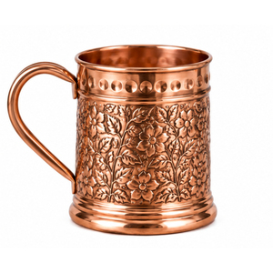Tazas de Cobre Grabadas a Mano de Calidad Deluxe para Moscow Mule con Asa de Latón para Cócteles al Mejor Precio - Product Image 5