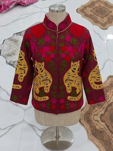 Veste en coton Suzani à fleurs faite à la main, mode boutique pour femmes, fabricant de vêtements en gros, export - Product Image 3