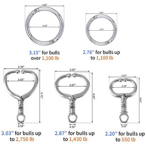 Anillo Nasal de Acero al Carbono para Ganado, Resistente, Herramienta de Manejo de Ganado, Acero Resistente a la Corrosión, Duradero y Fácil de Usar - Product Image 4