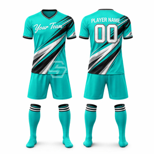 Ensemble de maillots de football personnalisés pour votre équipe, orange, noir, blanc, rayé, col en V, manches courtes, polyester sublimé, adulte unisexe - Product Image 6
