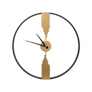 High On Sale Geometric <b>Metal</b> Wall <b>Clock</b> Black Analog Quartz Silent Minimalist Design Living Room Decoration Hanging <b>Clock</b> - Product Image 6