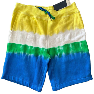 Shorts tie-dye pour hommes, style streetwear, coton et polyester, taille à cordon, été, vente en gros - Product Image 1