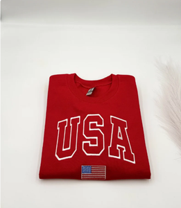 Sudadera Vintage con Cuello Redondo y Bandera de EE. UU., Sudadera Retro Americana Extra Grande, 4 Colores, Ropa Urbana Unisex - Product Image 2