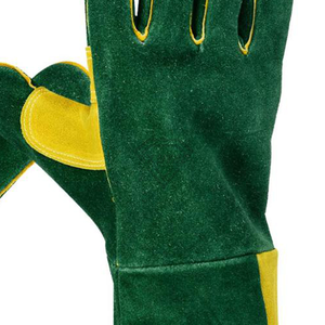 Custom Split Cowhide Leather Welding <b>Gloves</b> Heat Resistant Safety Work <b>Gloves</b> <b>Long</b> Cuff Industrial Protective <b>Gloves</b> - Product Image 6