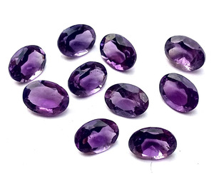 Natural Purple Oval Amethyst Calibrated Faceted Gemstone Natural Aquarius Loose Gemstone For Fine Jewelry Making Indian Supplier - Product Image 6