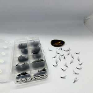 VIETKINGLASH Extensiones de Pestañas Estilo Coreano Hechas a Mano, Abanicos de Volumen Preformados, Pelo Sintético Negro Mate, Efecto Wispy 9D, Longitudes Mixtas - Product Image 6