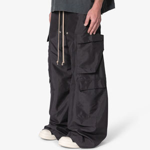 Pantalon cargo coupe ample décontracté en toile 100 % coton, lavé, avec cordon de serrage, coupe-vent, pour homme – Vente chaude, sur mesure - Product Image 1