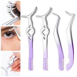 BAFA SURGICAL INSTRUMENTS BSI-ET-364 1/3 ชิ้น แหนบหวีขนตาสีสันสดใส สแตนเลสสตีล ปลายตรง แหนบคีบคิ้วทนทาน - Product Image 4