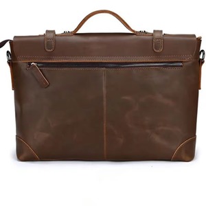 Bolso Mensajero para Portátil de Cuero Genuino, Moderno y Ecológico, de Alta Calidad, Estilo Vintage, Bandolera, Maletín para Viajes de Negocios - Product Image 6