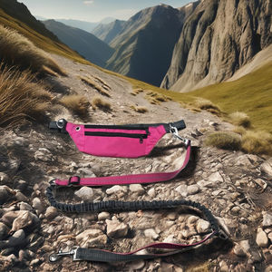 สายจูงสุนัขแบบแฮนด์ฟรีพร้อมกระเป๋าคาดเอวสำหรับวิ่งจ๊อกกิ้ง เชือกไนลอนคุณภาพสูง สายรัดปรับได้ทุกขนาด ซักมือได้ - Product Image 2