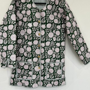 Chemise de nuit d'été pour femme à imprimé animal, 100 % coton, manches longues, longueur intégrale, douce, décontractée, col en V, broderie machine, vêtement de nuit - Product Image 4