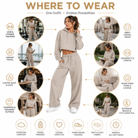 Relaxed lounge kledingset voor dames, met lange mouwen, sweatshirt en zachte broek voor dagelijks casual comfort