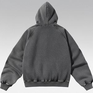 เสื้อฮู้ดดี้ย้อมสีแบบแอซิดวอช รุ่นใหม่มาแรงประจำปี 2026 สำหรับผู้ชาย ผ้าฝ้ายฟลีซ 100% ระบายอากาศได้ดี แห้งเร็ว ดีไซน์โดดเด่น วัสดุคุณภาพเยี่ยม - Product Image 2