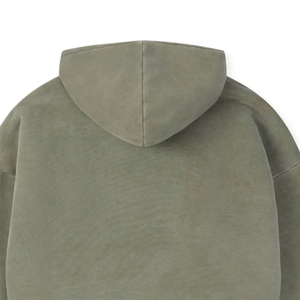 Sweat à capuche pour homme, couleur unie, 100% coton molletonné, brodé, coupe classique, avec poche, écologique, respirant, 380g, hiver - Product Image 3