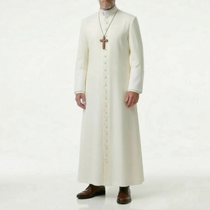 Nuevo Diseño 2026: Túnica Litúrgica para Sacerdotes y Clérigos, Bordado Personalizado, Transpirable y Cómoda, Vestimenta Religiosa - Product Image 6
