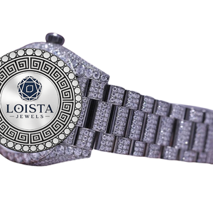 นาฬิกาฮิปฮอปคุณภาพส่งออก ประดับเพชรโมอิสซาไนต์ สำหรับสตรีทแวร์ งานดนตรี และปาร์ตี้ ราคาไม่แพง LOISTA - Product Image 2