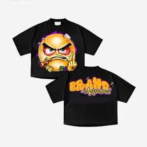 Camiseta Boxy para Mujer, 240 GSM, Algodón Premium Negro, Impresión DTF Puff, Logotipo Personalizado, Estilo Urbano Oversize, Tallas Grandes, 100% Algodón - Product Image 1