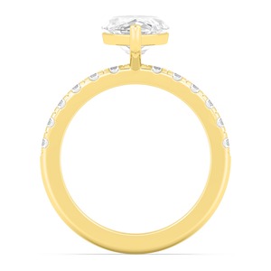 Bague de fiançailles intemporelle en or rose 10 carats avec diamants marquise et diamants ronds cultivés en laboratoire 4,49 CTW - Product Image 6