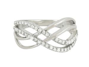 Anillo de Lujo con Amatistas en Racimo y Diseño Infinito, Chapado en Rodio sobre Plata de Ley 925, para Mujer, Regalo de Joyería - Product Image 1