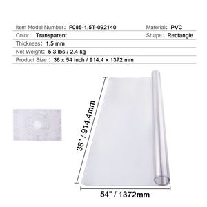 Tovaglia Rettangolare in PVC Trasparente 36 X 54 Pollici, Spessore 1,5 mm, Impermeabile e Monouso - Product Image 3
