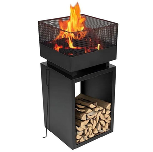 Brasero redondo clásico de hierro con patas esculpidas y estructura estable para reuniones nocturnas en el patio o en el jardín. - Product Image 1