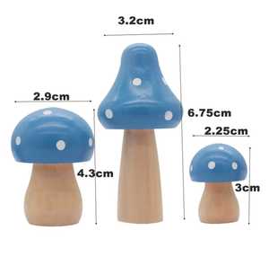 Centre de table de Noël en forme de champignon en bois, fait main, écologique, de haute qualité, décoration de table, accent cottagecore pour la maison, forme personnalisée - Product Image 1