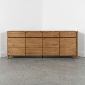 Buffet minimaliste en teck massif de qualité export, meuble de rangement pour projets d'aménagement intérieur d'hôtels de luxe - Product Image 2